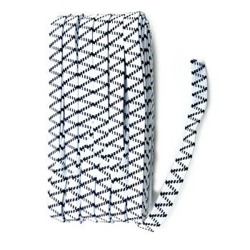 HAND® A Roll of White & Black Flat Dense Strong Strength Sewing Elastic for Waistbands, Hems, Cuffs - 9 mm Wide x 20 Metres Long