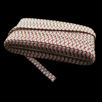 HAND® A Roll of White & Red Flat Dense Strong Strength Sewing Elastic for Waistbands, Hems, Cuffs - 9 mm Wide x 20 Metres Long