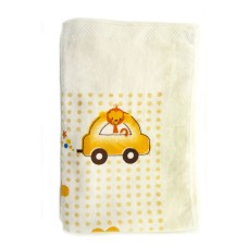 HAND® 0023 Peach Super Soft 100% Cotton Kids Machine Washable Large (140 x 72 cm) Colourful Characters Bath Towel