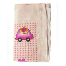 HAND® 0023 Pink Super Soft 100% Cotton Kids Machine Washable Large (140 x 72 cm) Colourful Characters Bath Towel