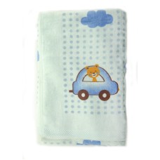 HAND® 0023 Blue Super Soft 100% Cotton Kids Machine Washable Large (140 x 72 cm) Colourful Characters Bath Towel