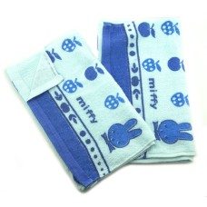 HAND® 2014 Blue Miffy Strawberry Apple Print Super Soft 100% Cotton Kids Hand Towels - 72 x 30 cm - Set of 2
