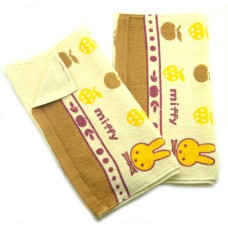 HAND® 2014 Beige Miffy Strawberry Apple Print Super Soft 100% Cotton Kids Hand Towels - 72 x 30 cm - Set of 2