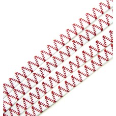 HAND¨ White & Red Flat Dense Strong Strength Sewing Elastic for Waistbands, Hems, Cuffs - 10 mm Wide x 20 Metres Long