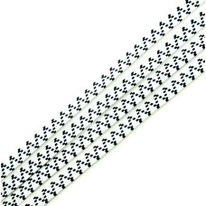 HAND¨ White & Black Flat Dense Strong Strength Sewing Elastic for Waistbands, Hems, Cuffs - 7 mm Wide x 20 Metres Long