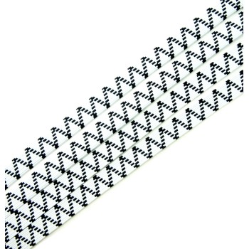 HAND¨ White & Black Flat Dense Strong Strength Sewing Elastic for Waistbands, Hems, Cuffs - 10 mm Wide x 20 Metres Long