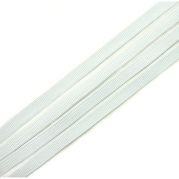 HAND¨ White Flat Dense Strong Strength Sewing Elastic for Waistbands, Hems, Cuffs - 7 mm Wide x 20 Metres Long