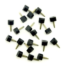 HAND® Black 604 Model T-2R Super Wear Resistance U Shape Ladies Shoe Heel Tips for Shoe Repair 10x10mm - Pack of 10 Pairs