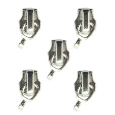 HAND® No 5 Zip Head Slider without Pull Silver Tone - Set of 5