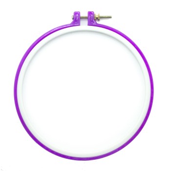 HAND® Plastic Super Grip Cross Stitch Embroidery Hoop (7.5” 19cm) - Purple