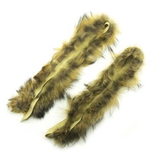 HAND® Set of 2 Fox Fur Piping Mixed Brown Trims for Garment Edging, Coats, Hoods, Cushions & Soft Furnishings 5cmW - 70 cm Each