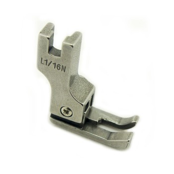 HAND® L1/16N Left Side Industrial Sewing Machine Step Foot for Pin Hem, Cover Stitch, Top Stitch, Step Stitch