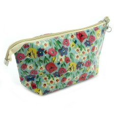 HAND® Blue Flower Field Waterproof Pencil Case / Make-Up Bag with Mirror - 230 x 140 mm