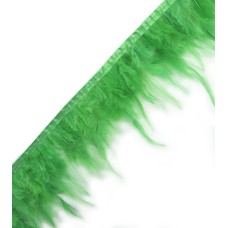 HAND® DU19 Bright Green Natural Rooster Feather Fringe - 4.5 inches W - appx 2 Meters