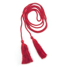 HAND® Set of 4 Red Cotton Double Ends Tassels with String Cord - 136cm Long