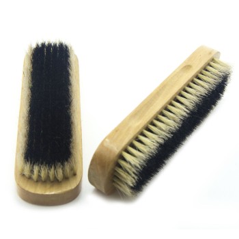 HAND® Set of 2 Large Solid Wooden Handle Brush for Shoe and Boot with Natural Fibre Bristles - 17 cm Long HAND® Set of 2 Large Solid Wooden Handle Brush for Shoe and Boot with Natural Fibre Bristles - 17 cm Long