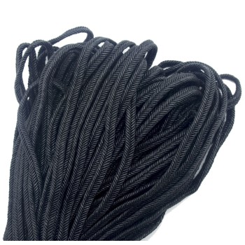 HAND® Metallic Black Plait Cord Trim - 10 mm Wide x 9 Meters