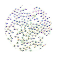 HAND® A Pack of 1440 AB Grey Green Premium A+ Glass Cut Hot Fix Iron-On Diamante Rhinestones for Garment Decoration - 5 mm Diameter