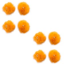 HAND® Orange Decorative Fluffy Pom Pom Trims 6cm Diameter - Pack of 8
