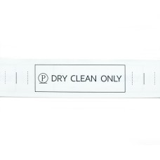 HAND® Paper Fabric Material Wash Care Labels 'DRY CLEAN ONLY' 19mmWx66mmL, Roll of 2000 labels