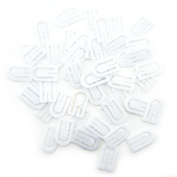 HAND® Large White Plastic U-Shape Garment Dress Shirt Clips - Pack of appx 500