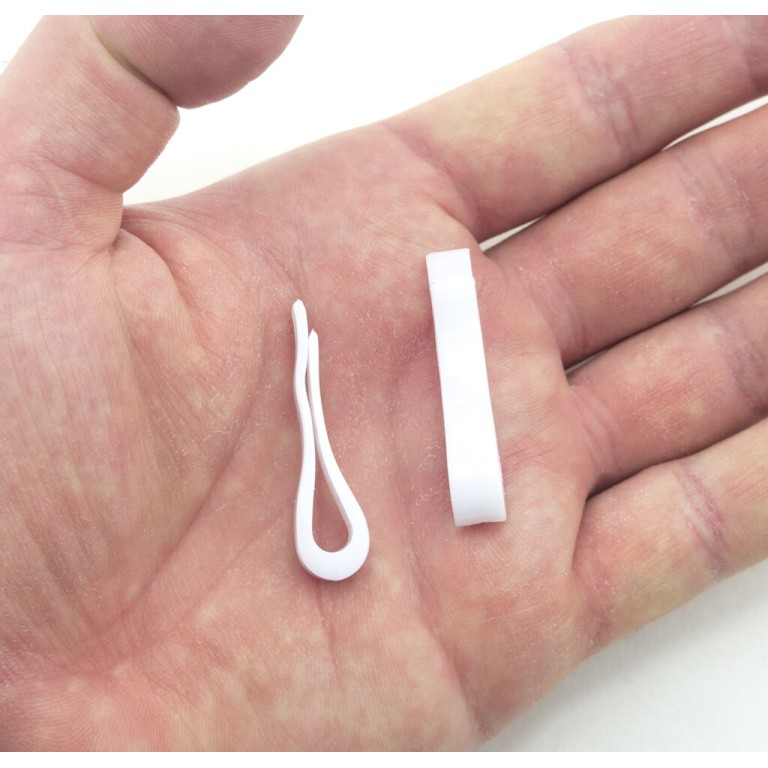 HAND® 1000 White Plastic Shirt Clips - 38 x 6 mm (900g) HAND® 1000 White Plastic Shirt Clips - 38 x 6 mm (900g)