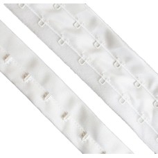 HAND® HE03 1 Metre Bra Continuous Hook and Eye Double Plush Backed/Fleeced Nylon White Tape