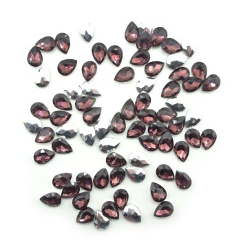 HAND® Coffee Crystal Glass Teardrop Sew On Embellishments with Silver-Grey Tone Backing - 10 x 14mm - Pack of 50 HAND® Coffee Crystal Glass Teardrop Sew On Embellishments with Silver-Grey Tone Backing - 10 x 14mm - Pack of 50