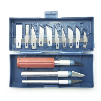 HAND® 13 Piece Precision Craft Knife Set -with13 Blades, 3 Handles and Comfort Grip