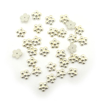 HAND® Flower Gold Tone Trims Embellishments with Pin Fix - 10 mm Diameter - Pack of 30
