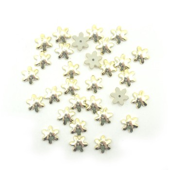 HAND® Star Gold Tone Trims Embellishments with Pin Fix - 10 mm Diameter - Pack of 30
