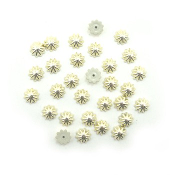 HAND® Sun Ray Gold Tone Trims Embellishments with Pin Fix - 10 mm Diameter - Pack of 30