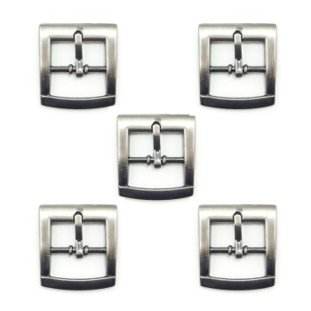 HAND® No.11786 Set of 4 Square Metal Buckles for Bags, Belts, Shoes - Gunmetal Tone - 30 x 28 mm