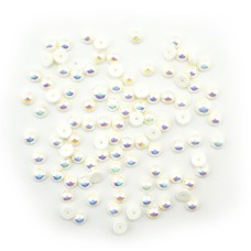HAND® Pearlescent Round Trims Embellishments for Costumes, Garments, Leather, with Pin Backings - 8 mm Diameter - Pack of 100