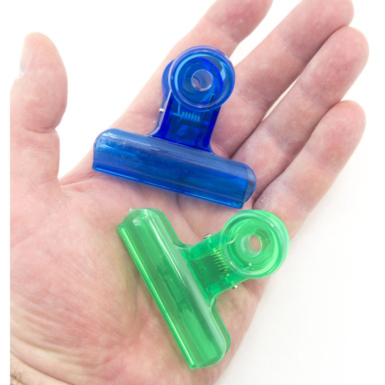 HAND® 2063 Fun Transparent Colourful Plastic Bulldog Paper Clips 63 mm - Pack of 12 HAND® 2063 Fun Transparent Colourful Plastic Bulldog Paper Clips 63 mm - Pack of 12