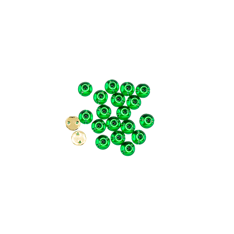 20pcs W-11 6mm Emerald Green 2-Hole Sew-On Acrylic Round Rhinestones 20pcs W-11 6mm Emerald Green 2-Hole Sew-On Acrylic Round Rhinestones