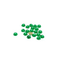 20pcs W-11 6mm Emerald Green 2-Hole Sew-On Acrylic Round Rhinestones