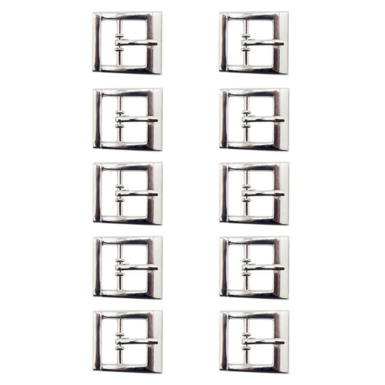 2326 Metal Polished Silver Tone Shoe Boots Handbag Buckles 2cm with Slider Bar - Pack of 5 Pairs 2326 Metal Polished Silver Tone Shoe Boots Handbag Buckles 2cm with Slider Bar - Pack of 5 Pairs