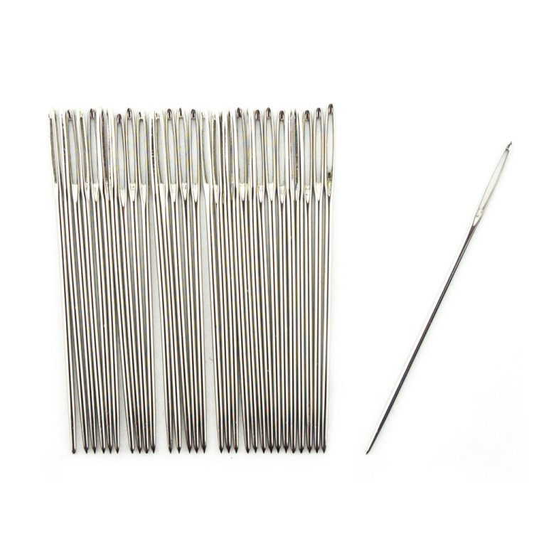 No.24 A Pack of Appx 35 Pcs Cross Stitching Needles - Thin, Easy to Thread Large Opening- 3.6cm/1.5, Get the Deal No.24 A Pack of Appx 35 Pcs Cross Stitching Needles - Thin, Easy to Thread Large Opening- 3.6cm/1.5, Get the Deal