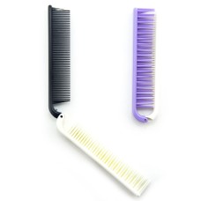 A191 Small Travel/Pocket Folding Plastic Dual Colour Hair Brush/Comb - Buy 1 Get 1 FREE Offer