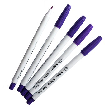 Premium Air/Water Erasable Purple Fabric Marker Pen - Pack of 5 Premium Air/Water Erasable Purple Fabric Marker Pen - Pack of 5