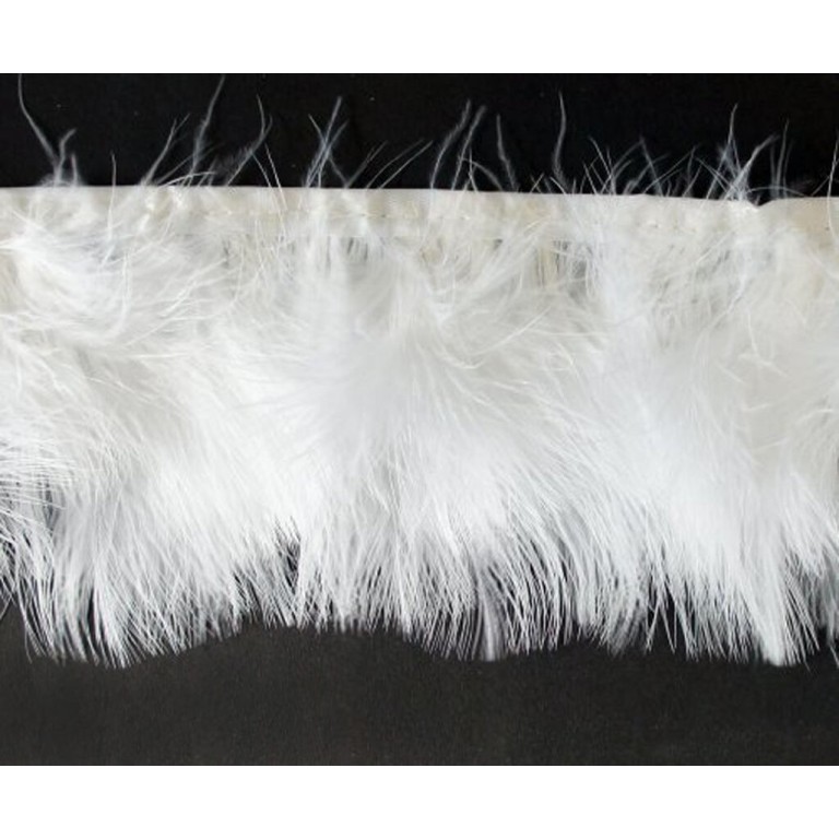 G01 White Goose Feather Fringe Trim - 2 metres G01 White Goose Feather Fringe Trim - 2 metres