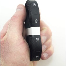 A Roll of Fold Silk Size Label Tabs Black, 500pcs (16)