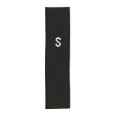 A Roll of Black Woven Size Label Tabs, 500pcs (S)
