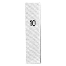 A Roll of Fold Silk Size Label Tabs - White, 500 pcs (10)