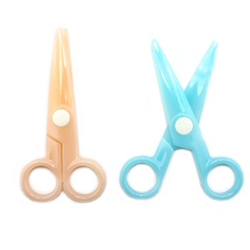 YS-4102 Childrens Assorted Colours Safety Plastic Scissors x 2