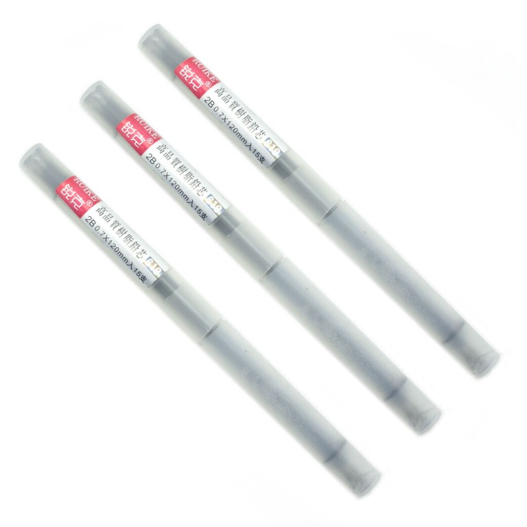 Extra Dark 2B Automatic Pencil Lead Refills, 0.7mm, 15/Tube - 3 Tubes Extra Dark 2B Automatic Pencil Lead Refills, 0.7mm, 15/Tube - 3 Tubes
