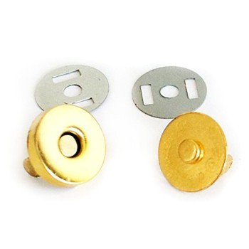 6 Full Sets Magnetic Buttons, Snap Bag Magnetic Clasp Press - Gold, 18mm
