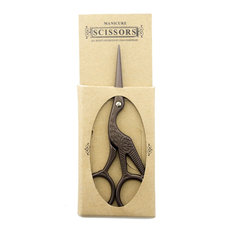 HAND Classic Large Forged Stork Embroidery Scissors, Antique Finish 4.6” HAND Classic Large Forged Stork Embroidery Scissors, Antique Finish 4.6”