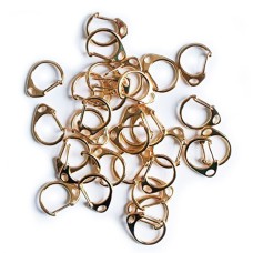 506 Gold D-shape Jewellery Parts DIY Necklace Bracelet Keyring Clasps - pack of 30